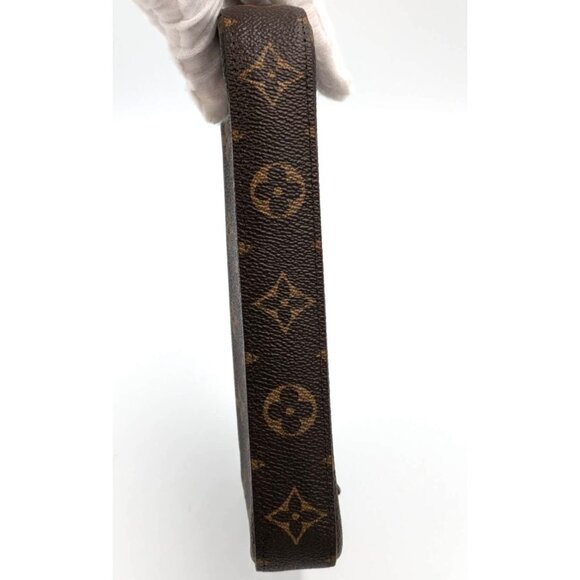 Pre-owned Louis Vuitton Monogram Pochette Felicie Chain Wallet Brown Fuchsia - Picture 6 of 14